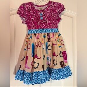 Eleanor Rose Pink and Blue Cowgirl Dress
